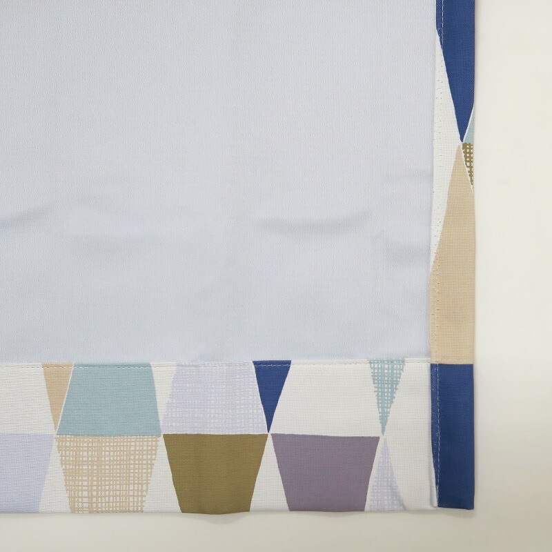 遮光カーテン 北欧柄 ブルー 幅200cm×丈195cm1枚 日本製 プリーツが綺麗な形態安定加工_画像7