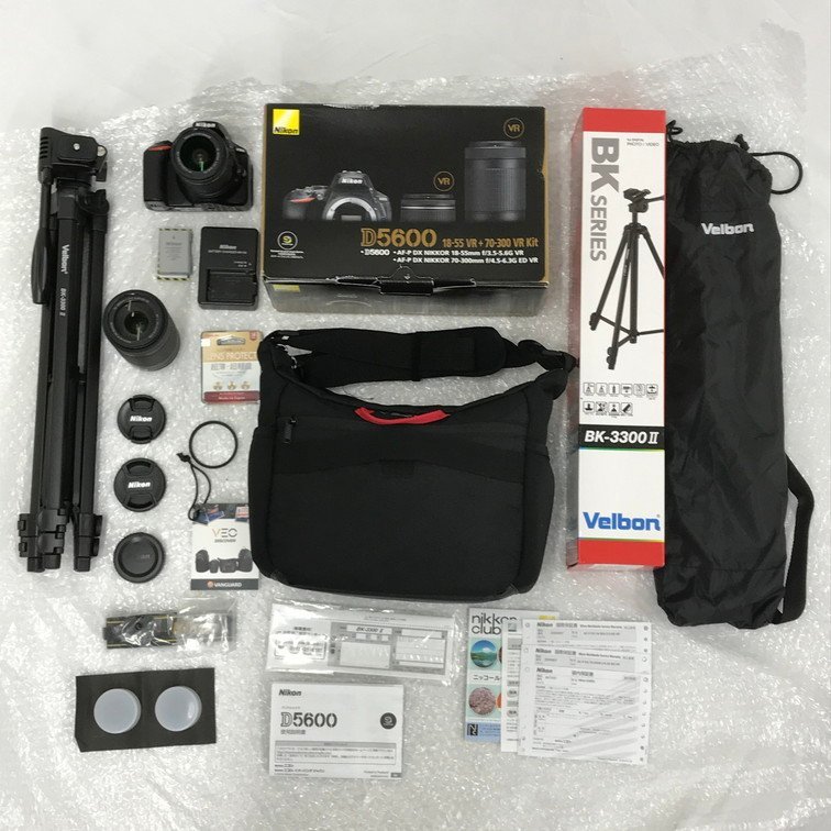 AKAD1015】Nikon ニコン D5600 70-300mm F:4.5-6.3/18-55mm F:3.5-5.6