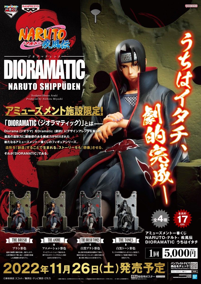 ポイントキャンペーン中 NARUTOうちはイタチのポスターB2サイズです