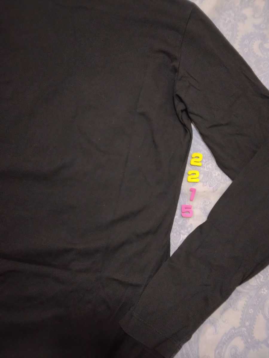 2215、ディースクエアードビッググラフィックプリントつきクルーネック黒色 長袖 Tシャツ ミラノ ジャパンめんサイズXS_画像7