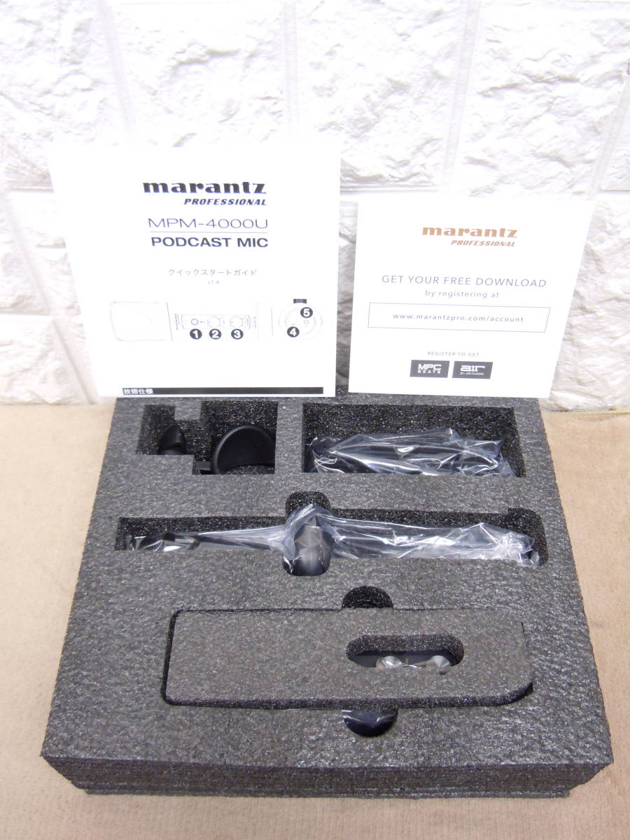 T67 美品中古 送料無料 marantz マランツ mpm-4000u オーディオインターフェース内蔵 ヘッドホン出力搭載 USB PODCAST MIC マイクの画像3