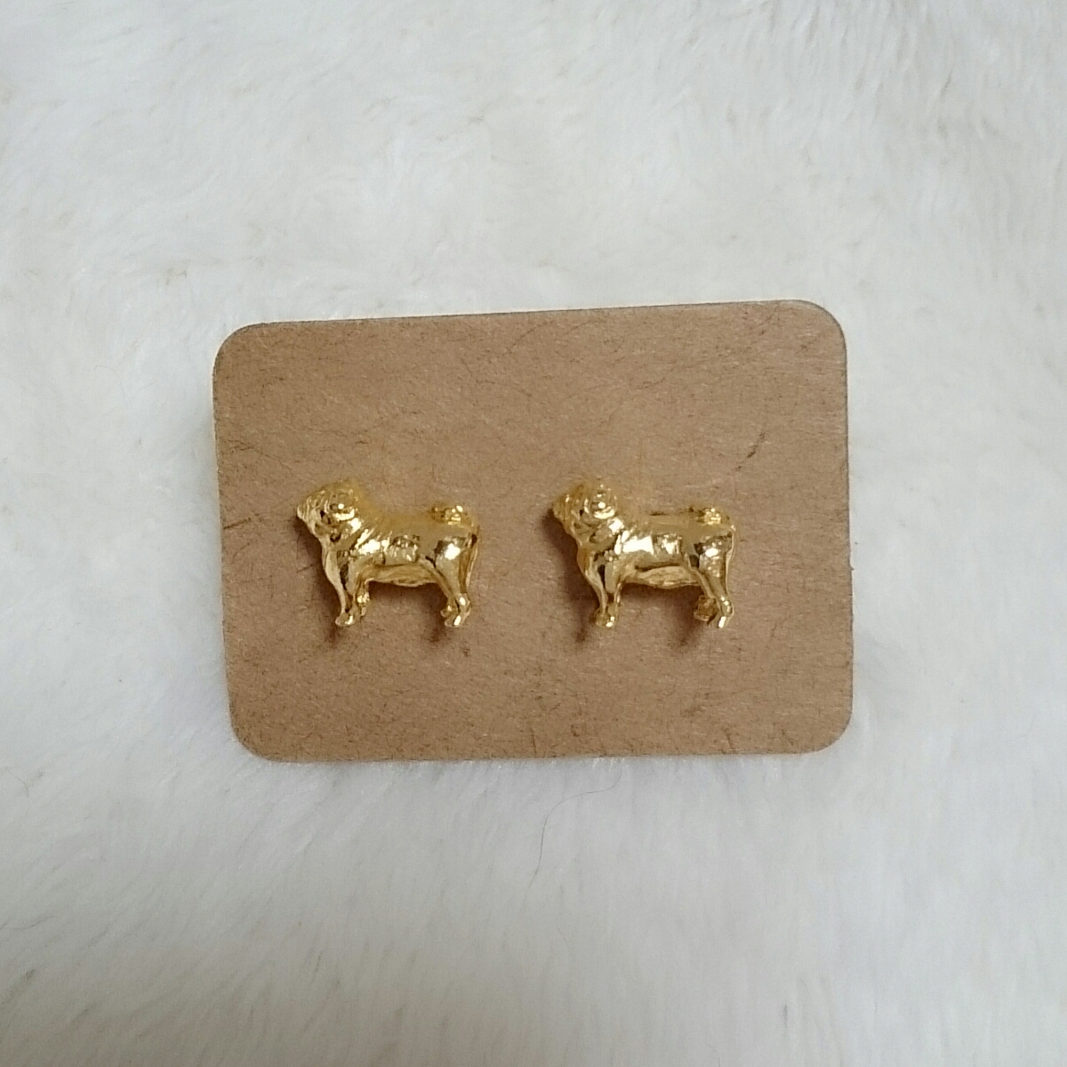 [ rare ] earrings Pug dog animal Ferrie simo box . main . year ga- Lee fashion interior accessory Christmas present gift 