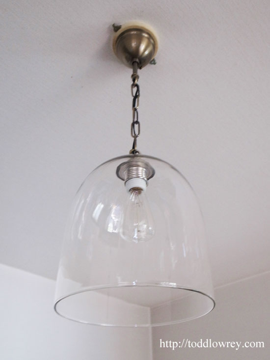 【透明な光】 ヴィンテージ ガラスシェード ペンダント 照明 ランプ インダストリアル ◆Vintage Clear Glass Shade Pendant Lamp ◆_画像6