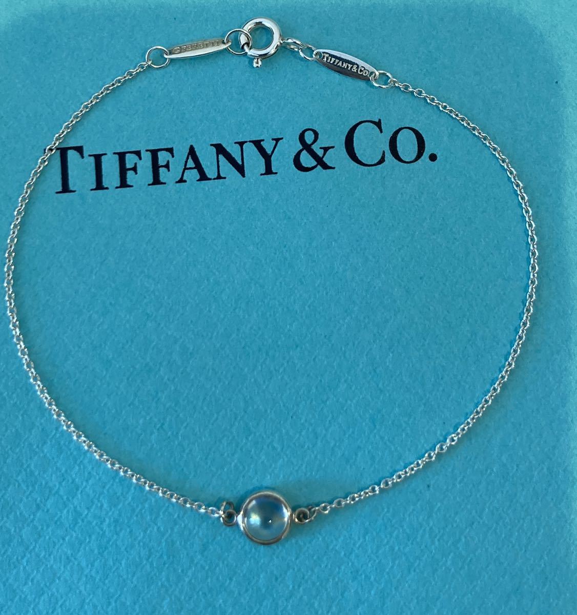 新品 正規品 ティファニー tiffany&co ブレスレット 　ムーンストーン バイザヤード シルバー ケース 巾着 紙袋 リボン プレゼント ギフト