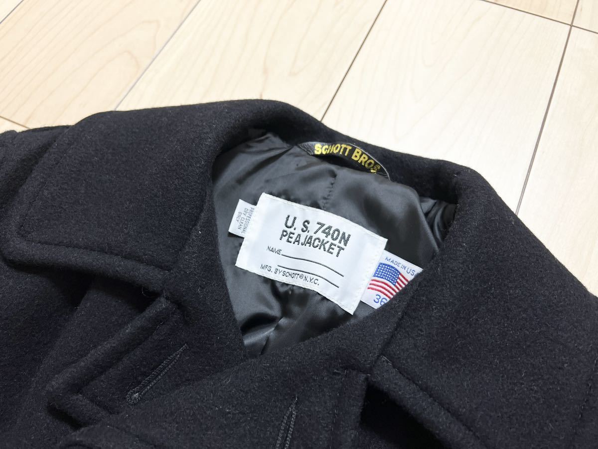 正規Schott ピーコート U S 740N USA製 36サイズ ショット 正規Schott ピーコート U S 740N USA製 36サイズ ショット