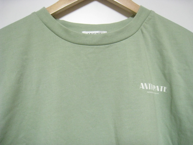 INGNI крыло tops футболка cut and sewn короткий рукав круглый вырез принт зеленый зеленый M размер 