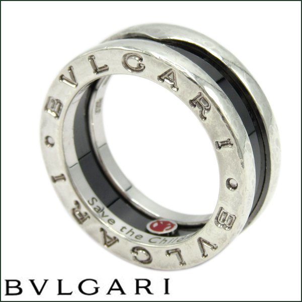 在庫有】 ブルガリ/BVLGARI TS B-ZERO1 #48 SV925×セラミック リング