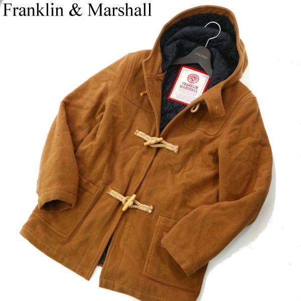 Franklin & Marshall フランクリン＆マーシャル メルトン ウール★ 中綿 ダッフルコート Sz.XS　メンズ キャメル　C2T11105_B#N_画像1