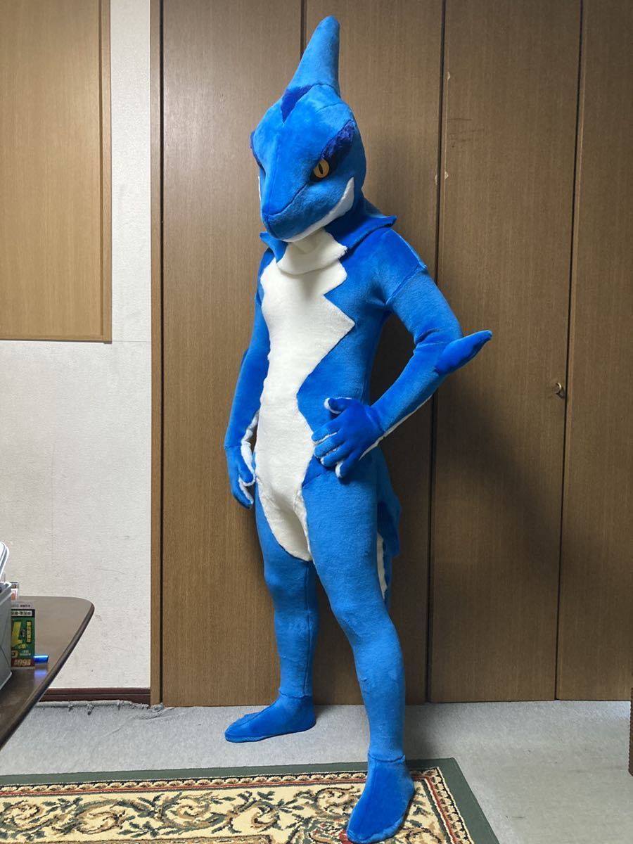ファースーツ 青鮫 fursuit ケモノ 着ぐるみ ストファースーツ 等身大 アトラク ファースーツの画像7