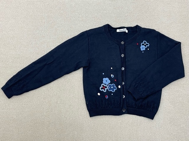 ついに再販開始!】 familiar ファミリア カーディガン 130 刺繍