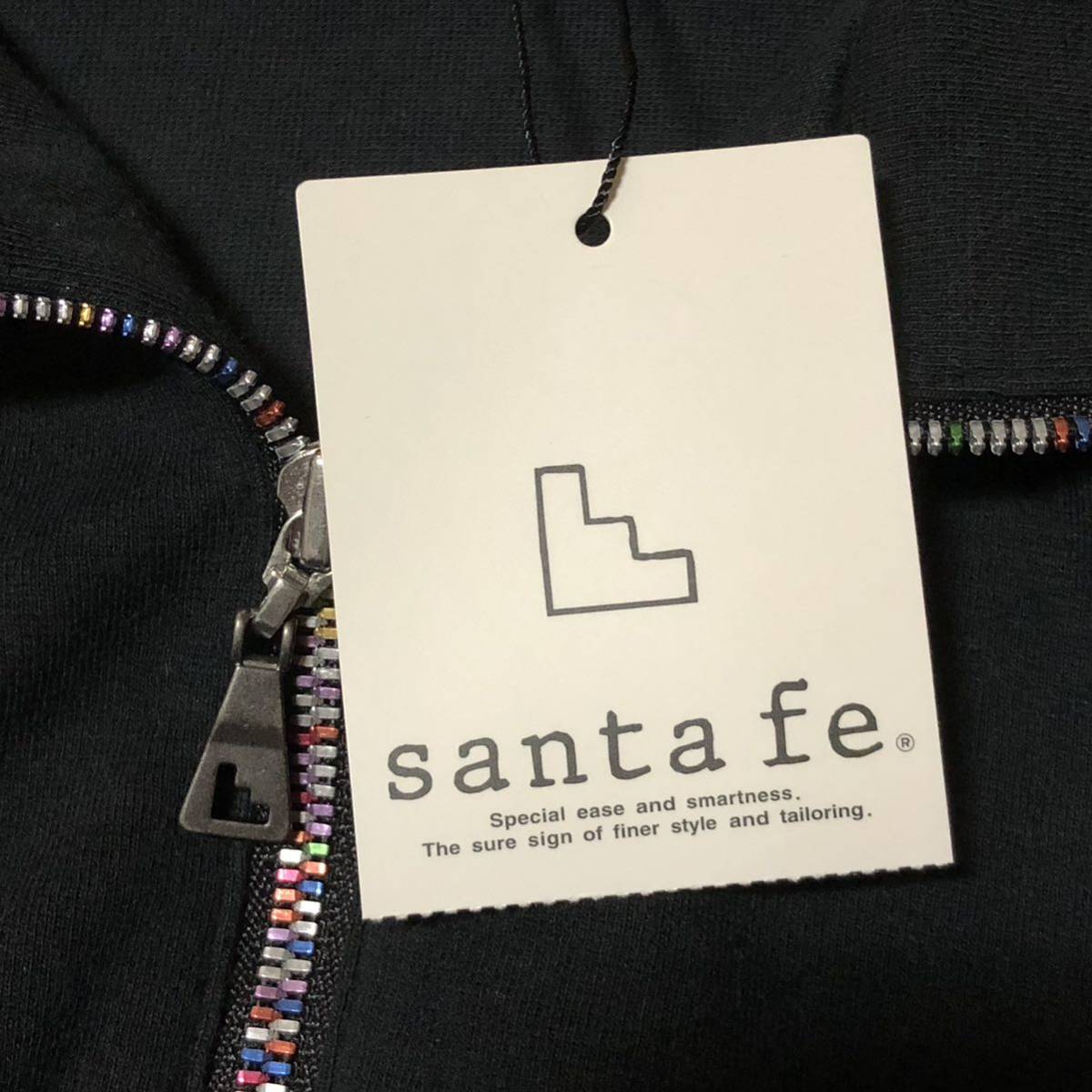 未使用タグ付 santa fe ハーフジップ カットソー サイズ48 黒 未使用タグ付 santa fe ハーフジップ カットソー サイズ48 黒