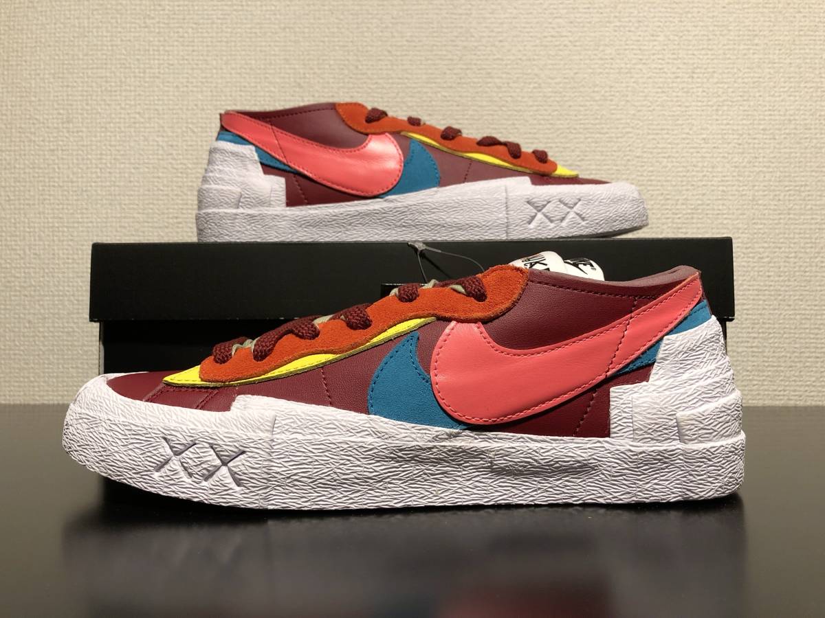 NIKE × sacai × KAWS Blazer Low Team Red 27cm ナイキ サカイ カウズ ブレザー 検）jordan off white travis_画像1