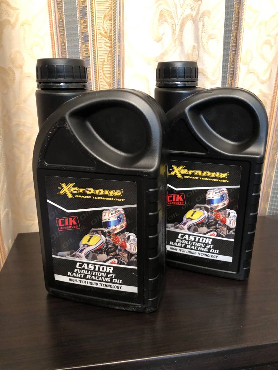 PM Xeramic CASTOR EVOLUTION 2T KART RACING OIL 1L 2本_画像1