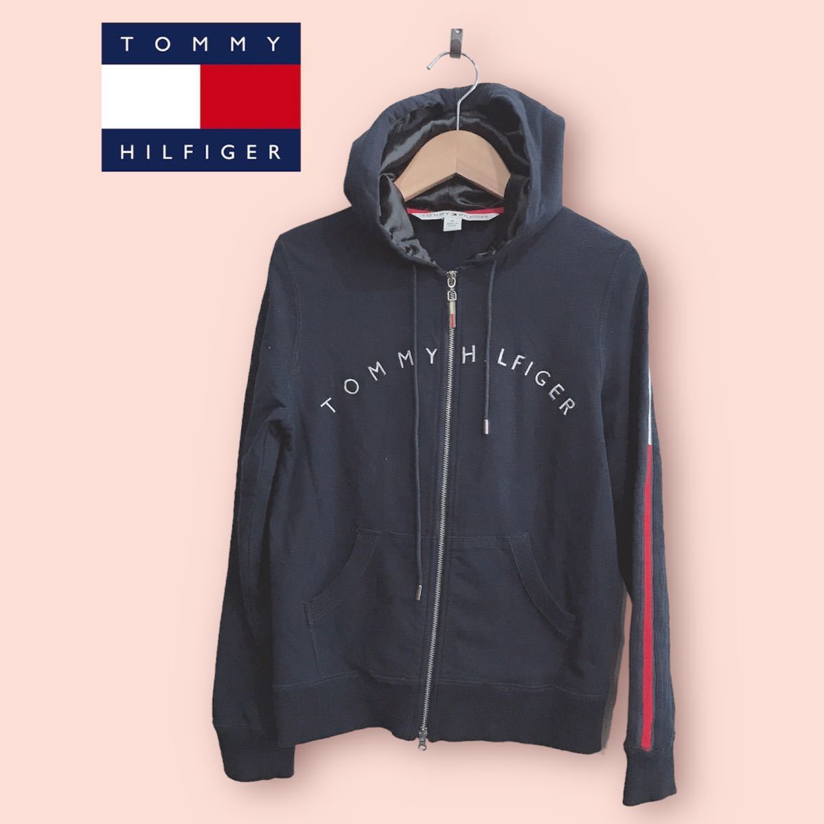 Tommy Hilfiger トミーヒルフィガー パーカー ネイビー サイズ0