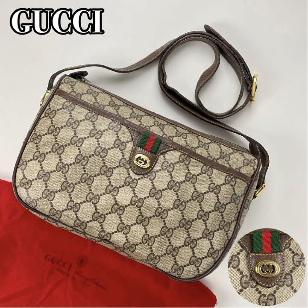 をオススメ Gucci レザー ショルダー バッグ ポシェットの通販 by