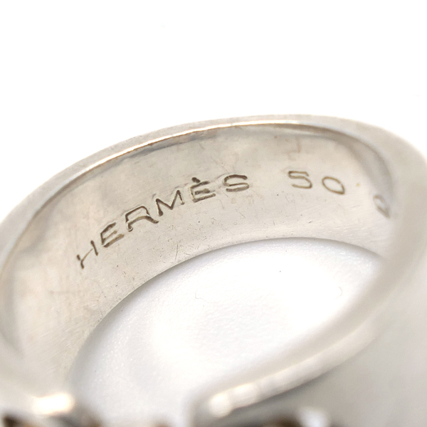 HERMES エルメス ラセットリング #50 Silver シルバー Ag925 リボン 8号 ヴィンテージ 送料無料 質屋 つじの_画像7