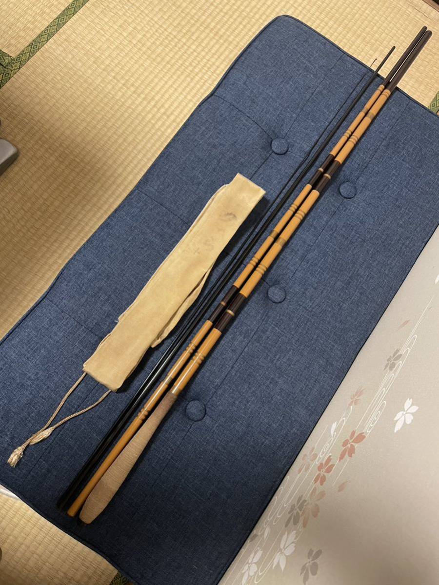 のへら 十 4本並継 中古品 仕舞寸法87cm 自重97g程度 メーカー不明 ヘラ竿 2022/11/23出品R_画像1