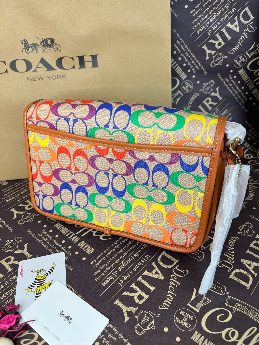 COACH コーチ レインボー シグネチャー ショルダーバッグ|PayPayフリマ