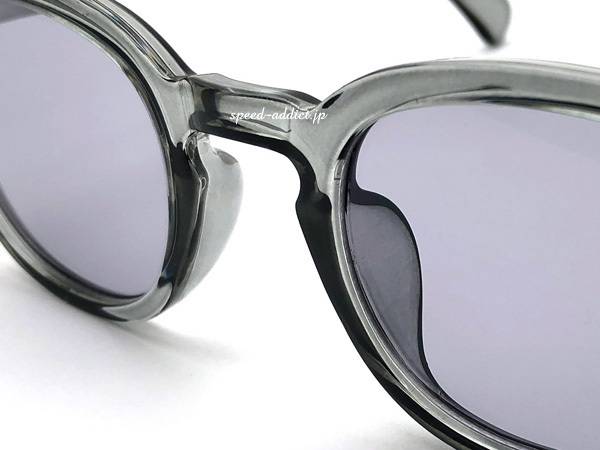 KEYHOLE BRIDGE BOSLLINGTON SUNGLASS CLEAR GRAY × LIGHT SMOKE/キーホールブリッジボスリントングレー透明フレームダテメガネ軽量運転_画像5