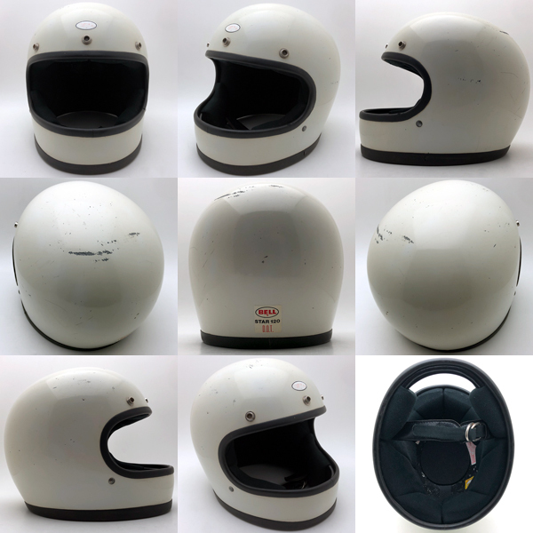 送料無料 BELL STAR 120 WHITE 59cm/ベルスター120白ビンテージヘルメット族ヘルオンロードヘルメットカフェヘルIIIII3bucoブコレーサー70s_画像2