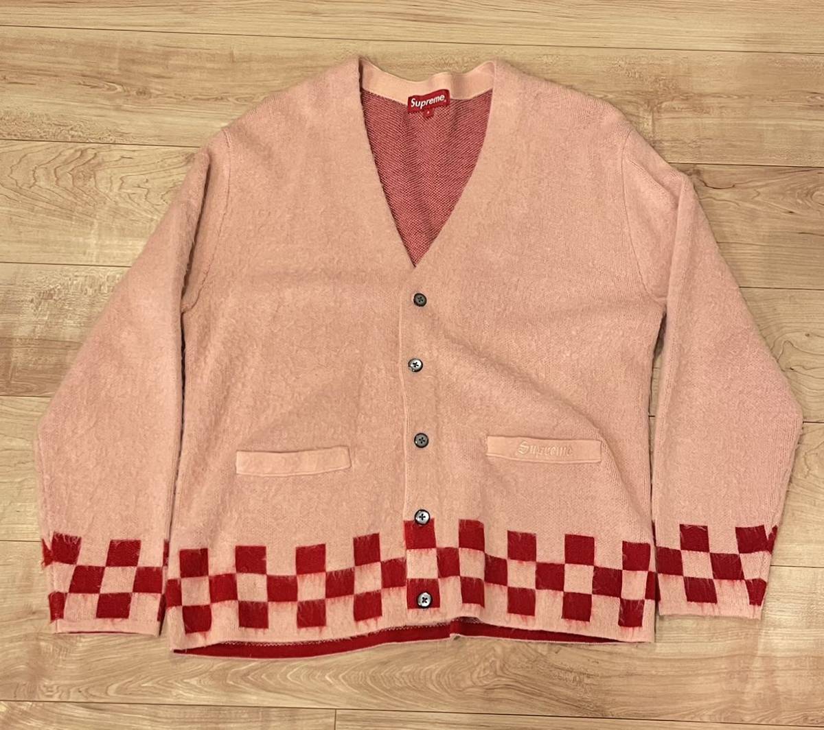 国内正規 名作 Supreme 21SS Brushed Checkerboard Cardigan