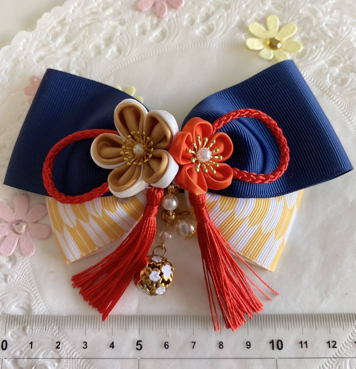 [ stock adjustment ] hand made ribbon Japanese style hair clip 26 arrow . tassel kimono hakama . yukata . The Seven-Five-Three Festival hair ornament cat pohs postage included 