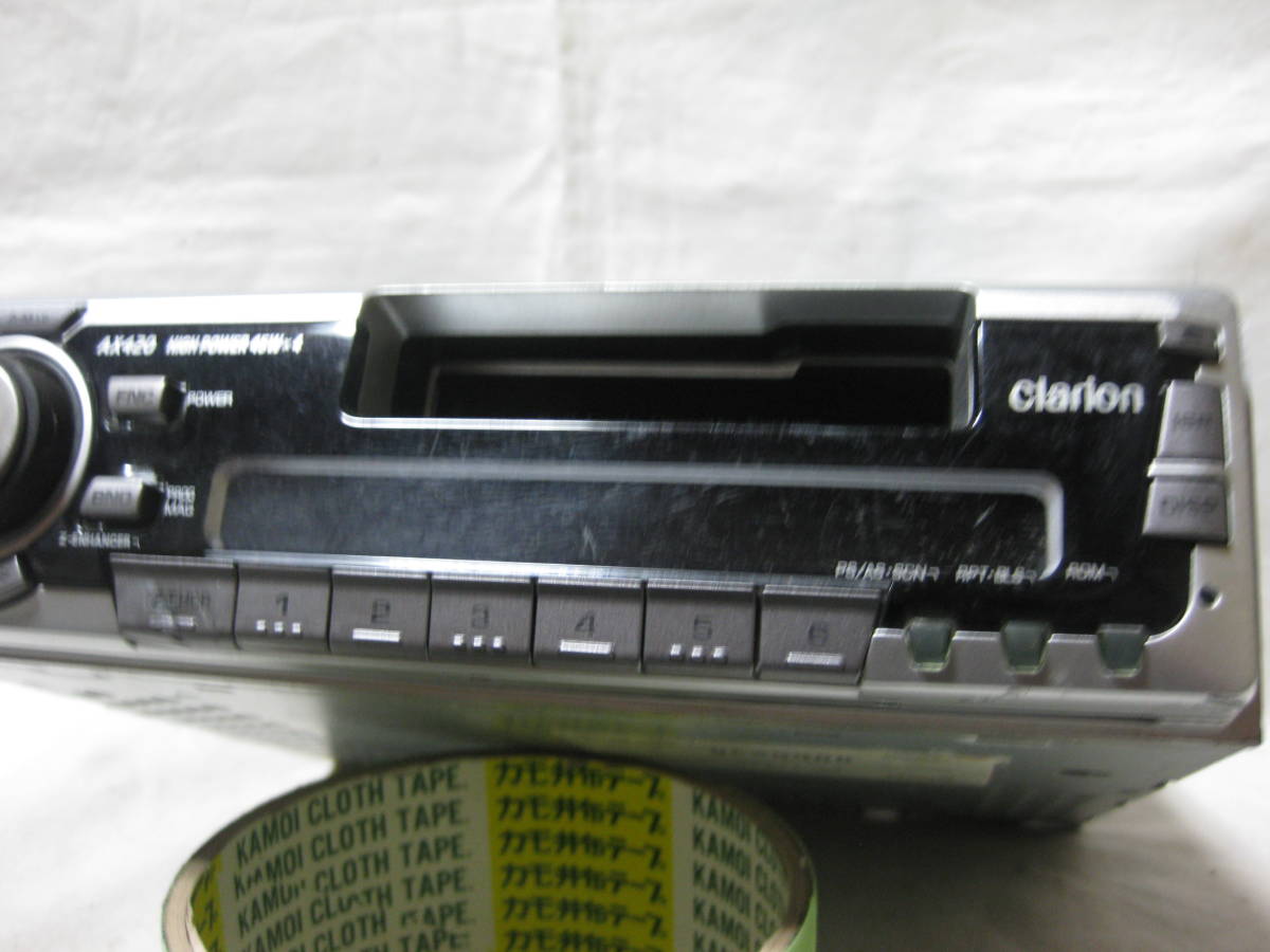 M-3977　Clarion　クラリオン　AX420　1Dサイズ　カセットデッキ　テープデッキ　故障品_画像2