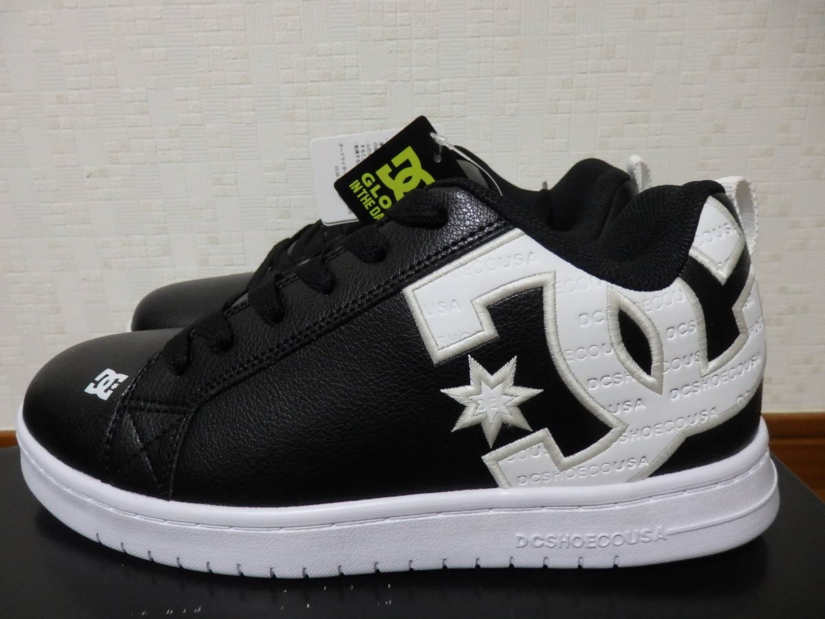 即決☆レア!限定!♪新品未使用 DC SHOES DCシューズ スニーカー COURT GRAFFIK LITE 26.5cm ブラック ホワイト_画像1