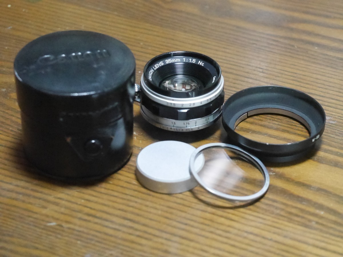 キャノン CANON LENS 35mm F1.5 黒鏡胴　ライカＬ　美品_画像1