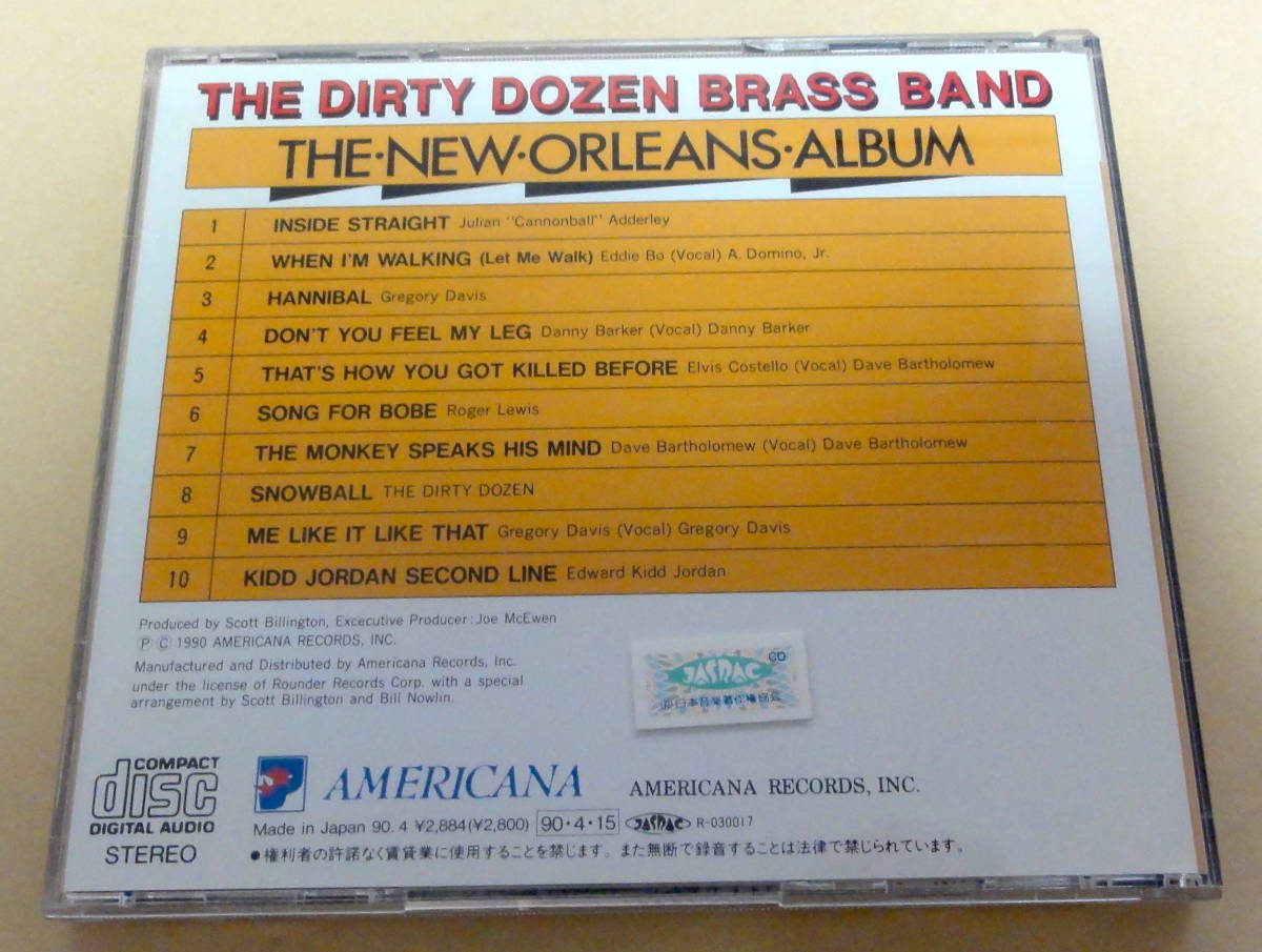 THE DIRTY DOZEN BRASS BAND / THE New Orleans ALBUM CD　ブラスバンド ニューオリンズ Elvis Costello Danny Barker_画像2