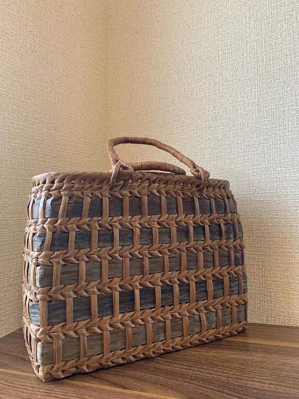 胡桃 くるみと山葡萄 手作り 籠バッグ 内布付き | noonanwaste.com