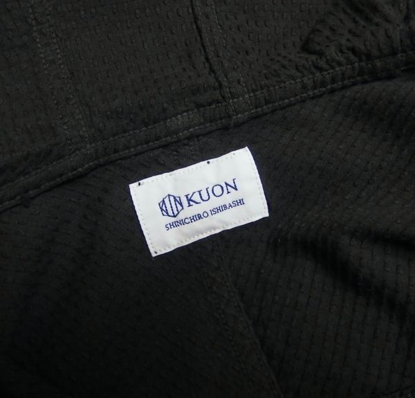 20SS KUON クオン 2001-JK07 ENSHU AIORI ANORAK 遠州藍織 刺し子 アノラック パーカーM_画像4