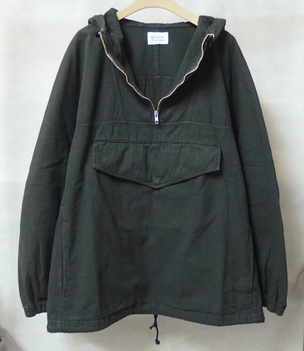 20SS KUON クオン 2001-JK07 ENSHU AIORI ANORAK 遠州藍織 刺し子 アノラック パーカーM_画像2