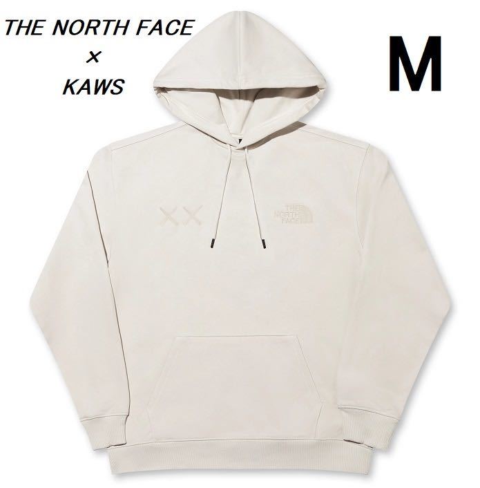 未使用【Mサイズ】THE NORTH FACE × KAWS Hoodie Ivory ノースフェイス カウズ パーカー アイボリー ベージュ