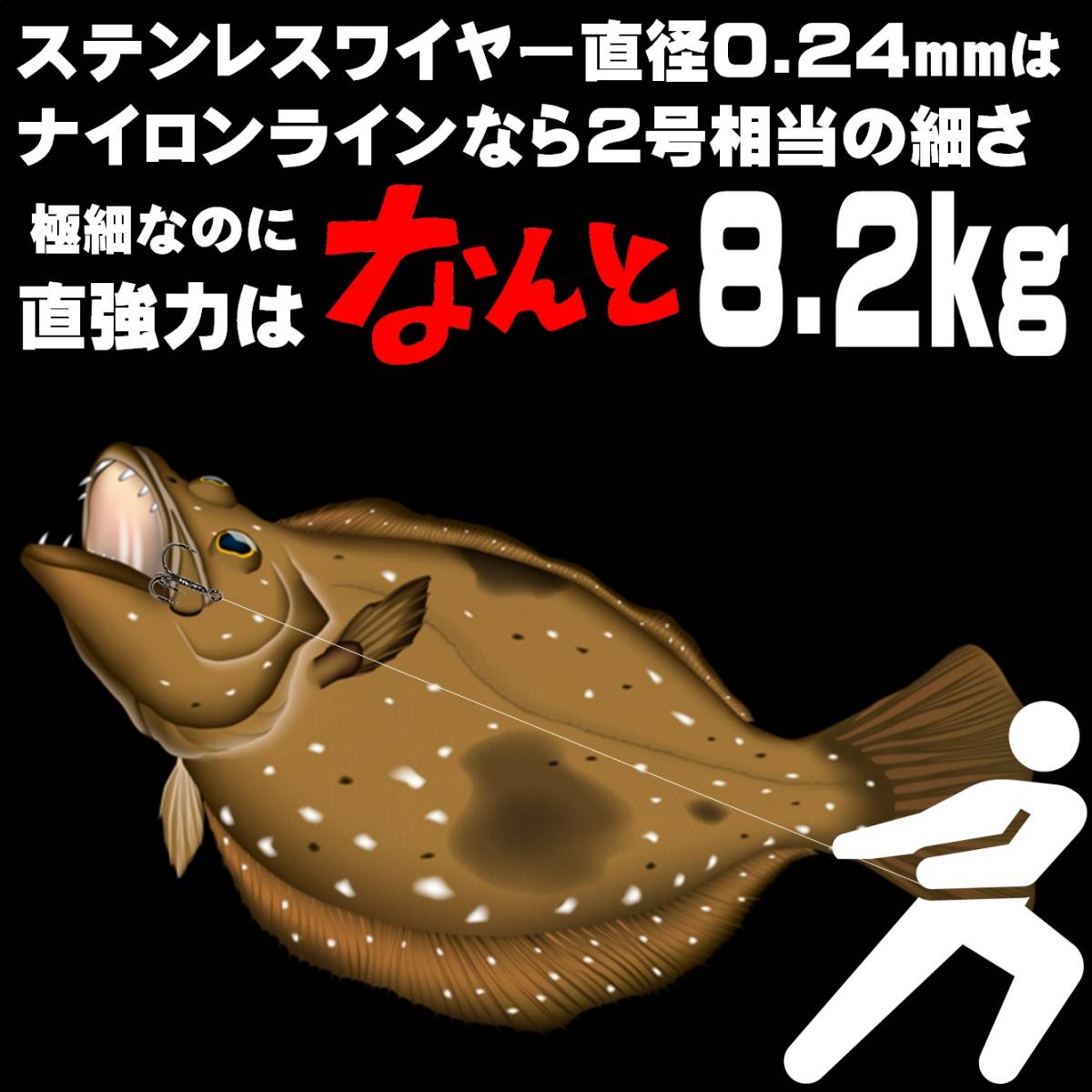 泳がせ釣り 仕掛け ヒラメ 仕掛け ダブルワイヤー ロングハリス 直径0.24mm 90cm 伊勢尼12号 遊動式 孫針 シングルフック 伊勢尼12号 泳がせ釣り 仕掛け ヒラメ 仕掛け 飲ませ釣り 仕掛け ダブル ワイヤーハリス トレブルフック 直径0.24mm ヒラメ仕掛け 釣り ワイヤー 泳がせ 釣り 針