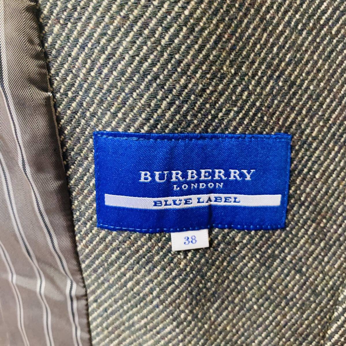 レア BURBERRY BULL label ウール ダブル ライダースジャケット38