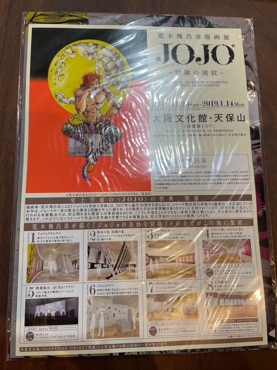 ジョジョ展　東京キービジュアル　クリアファイル　新品未開封品