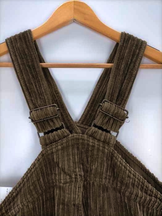 カレンテージ CURRENTAGE オーバーオールレディース S 19AW 太畝オーバーオール 緑系 中古 古着 1318_画像5
