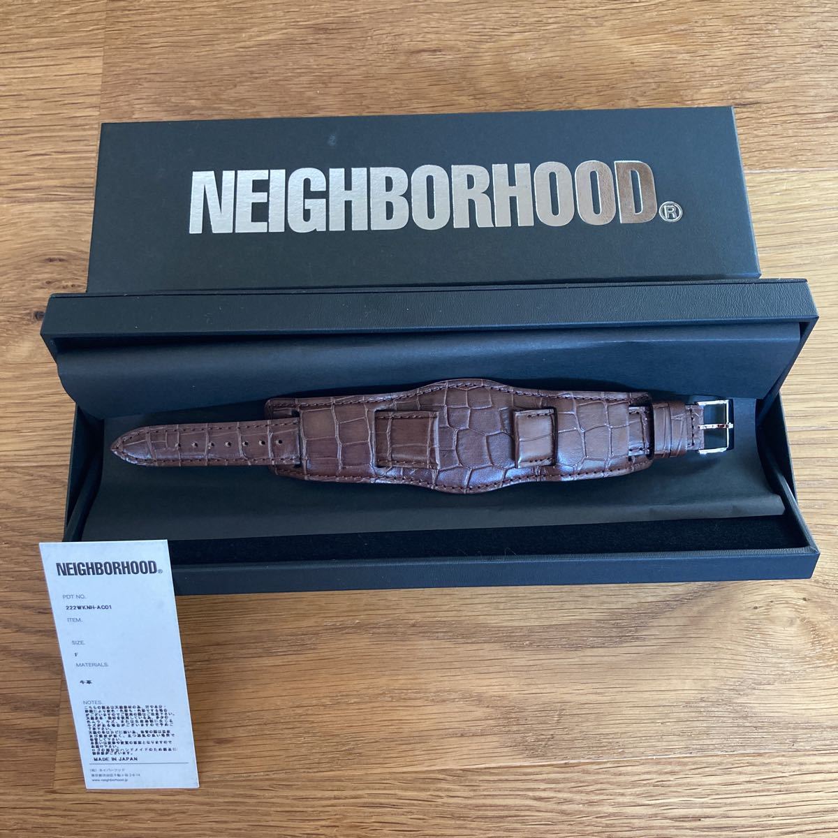 NEIGHBORHOOD LEATHER EMB WATCH BAND 黒 新品 equaljustice.wy.gov
