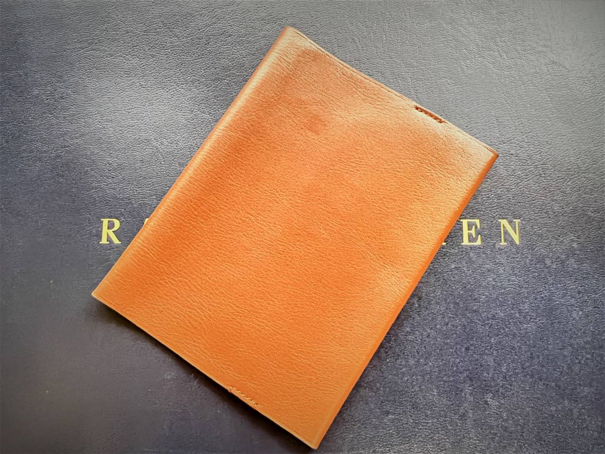  postage included * new goods unused [ waste number / hard-to-find ] sense eminent *RALPH LAUREN finest quality * lambskin & pebble do leather top class leather * book cover *RRL