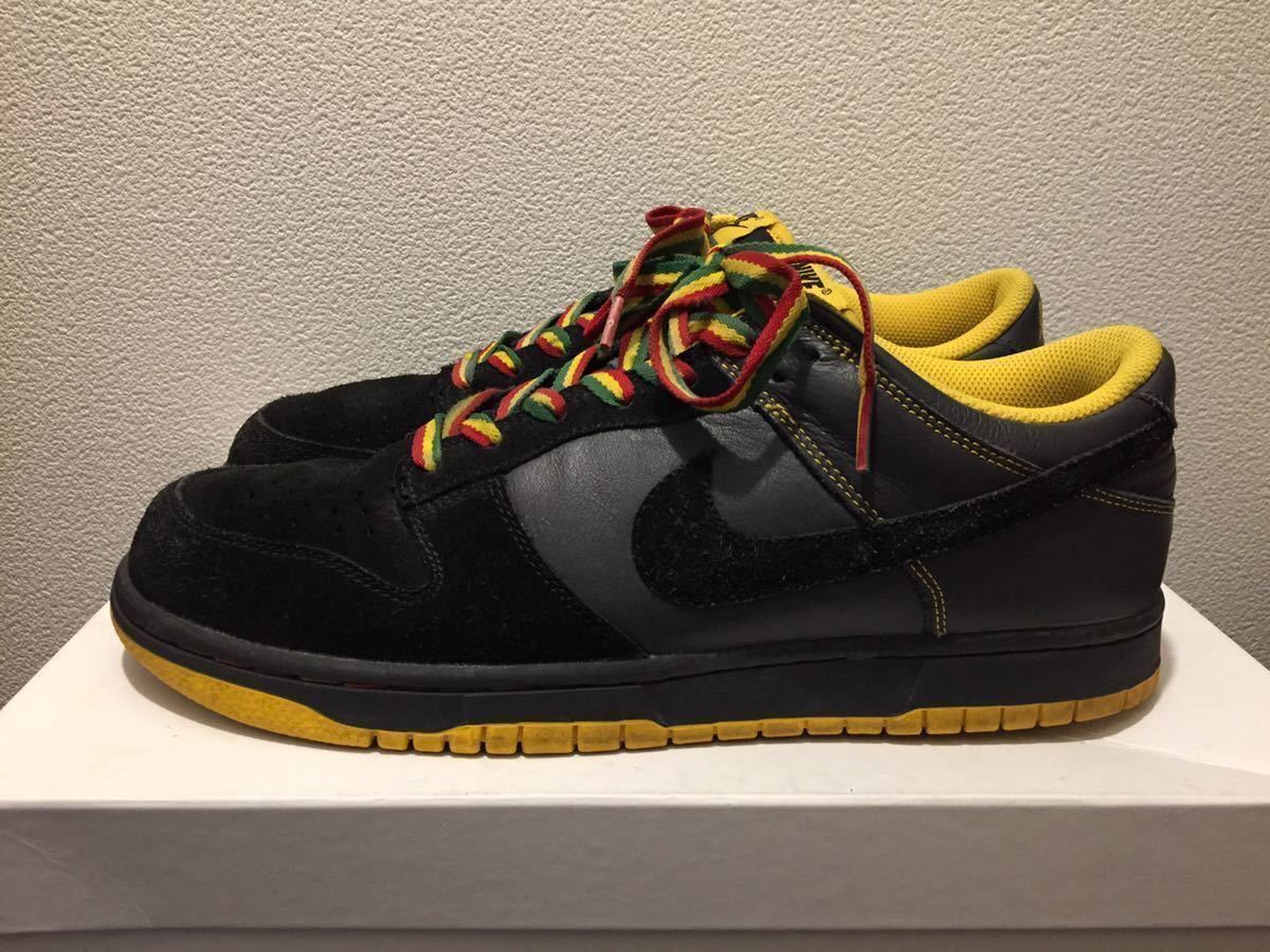 NIKE DUNK LOW CL RASTA PACK 304714-908 US10.5 07年製 黒 イエロー anthracite black ラスタ