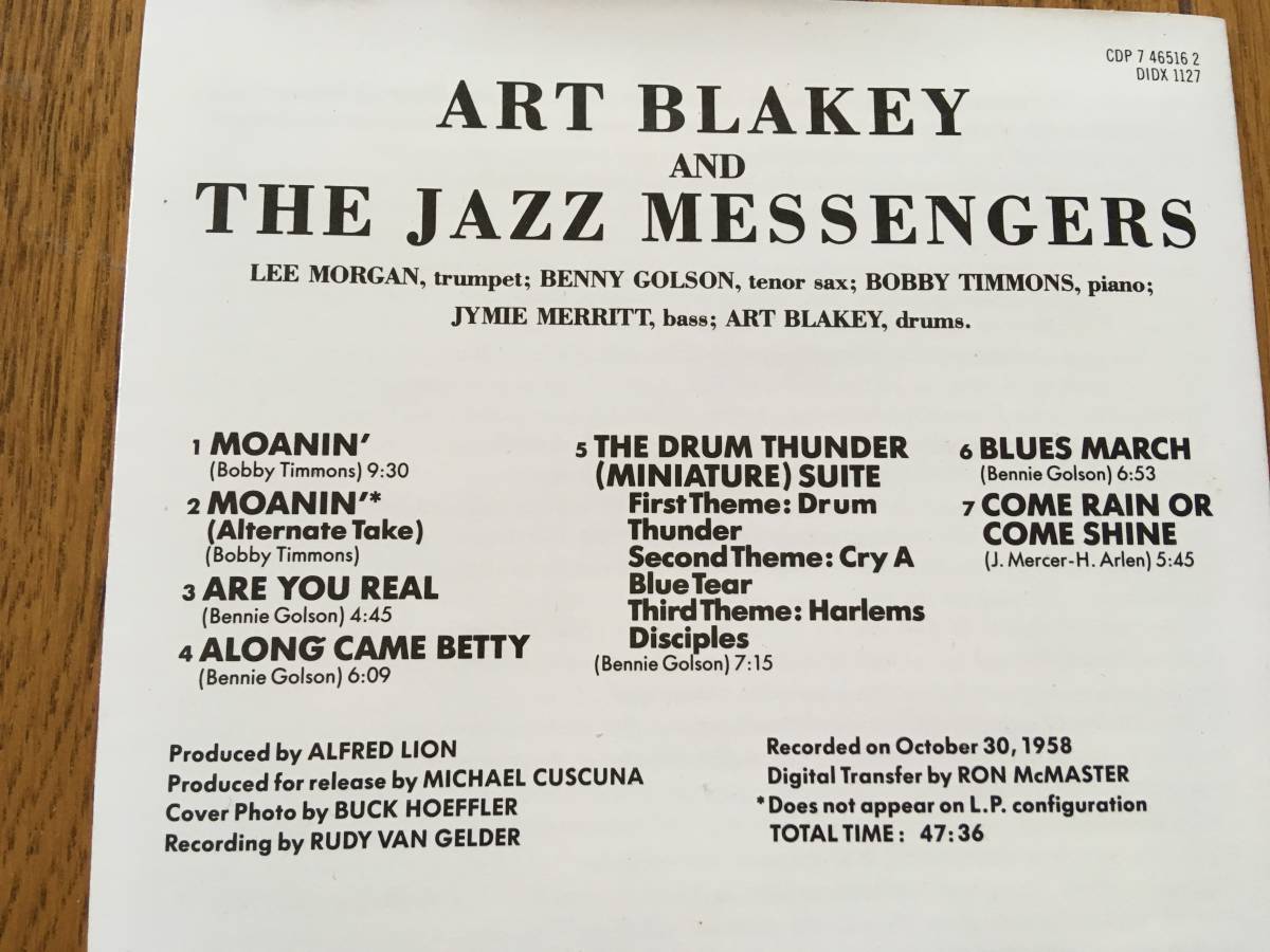 ★BLUE NOTE 別テイクの「モーニン」収録盤！アート・ブレイキー～リー・モーガン～ ART BLAKEY～LEE MORGAN～ ブルーノート_画像2