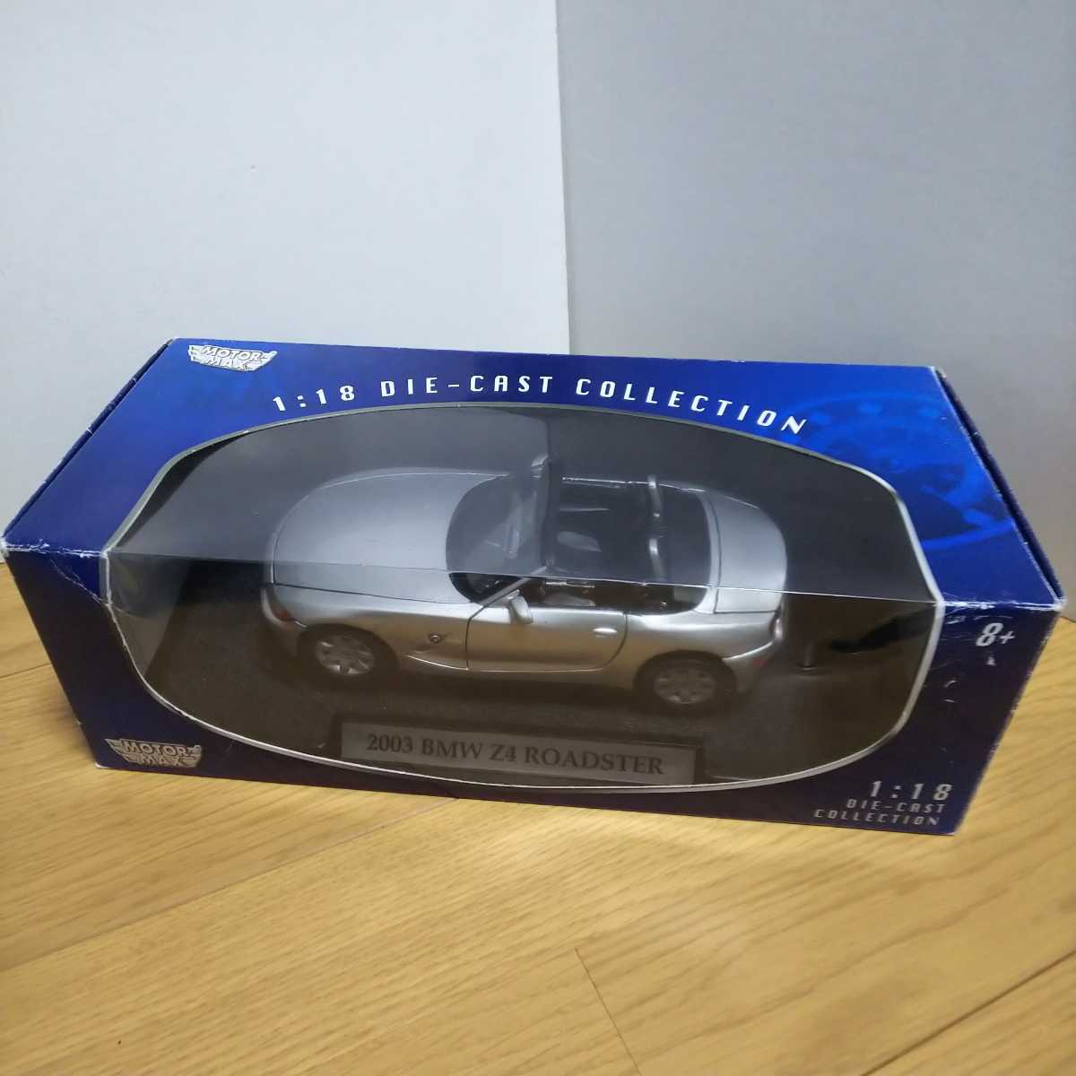 スケールカー【1/18 BMW Z4 ロードスター 2003】1:18 ミニカー シルバー系_画像1