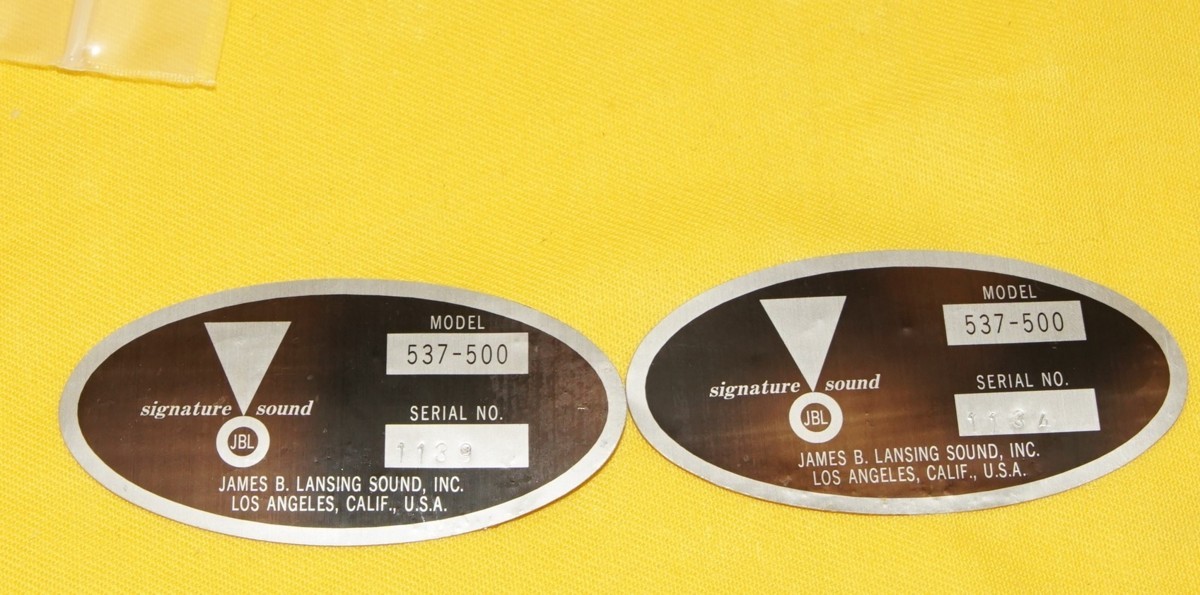 A&P○○JBL:537-500」本物:PLATEのみペア:(珍品)(送料無料) A&P○○JBL:537-500」本物:PLATEのみペア:(珍品)(送料無料)
