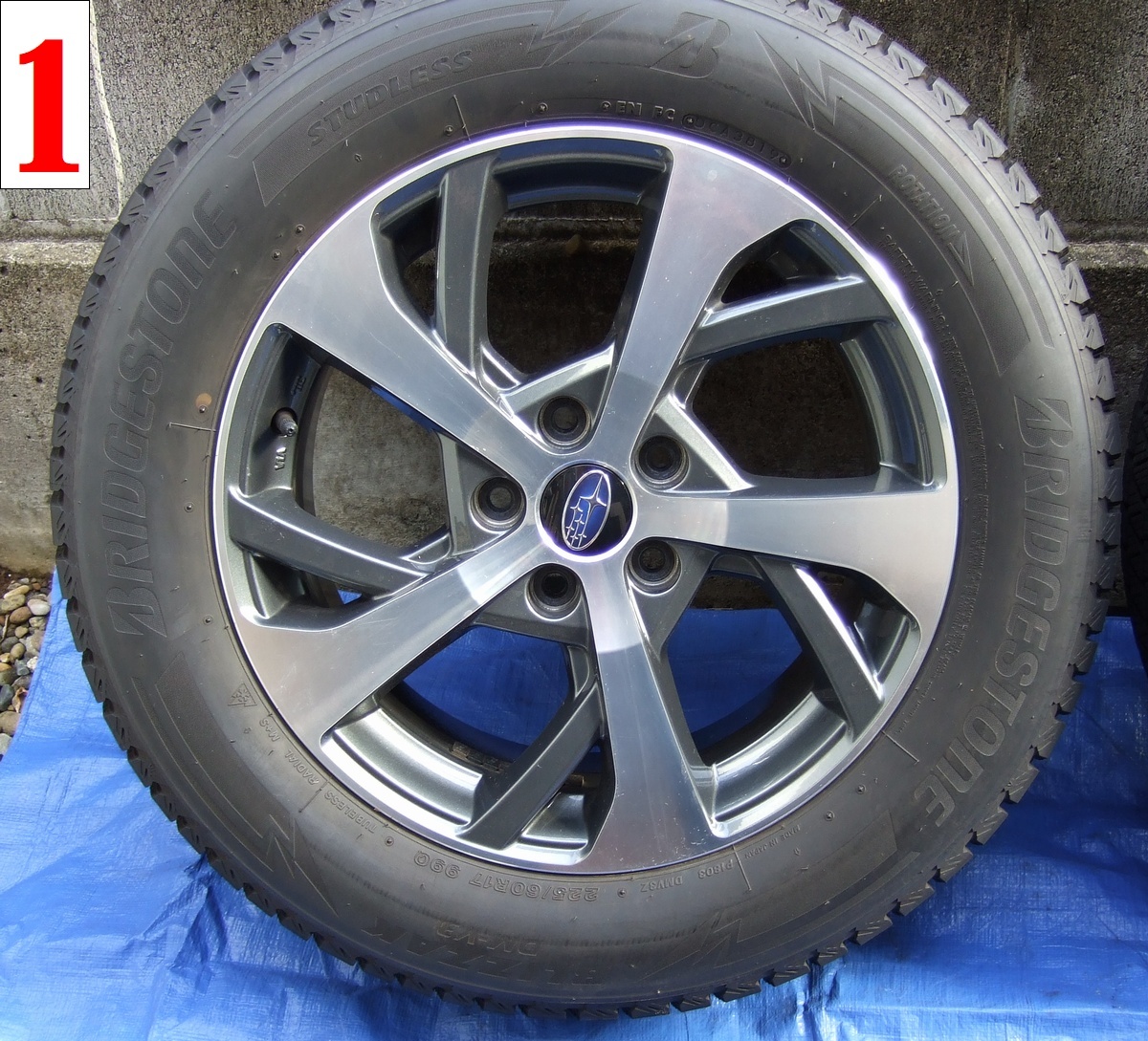SKフォレスター純正OPアルミホイール+スタッドレス ブリザックDM-V3 225/60R17