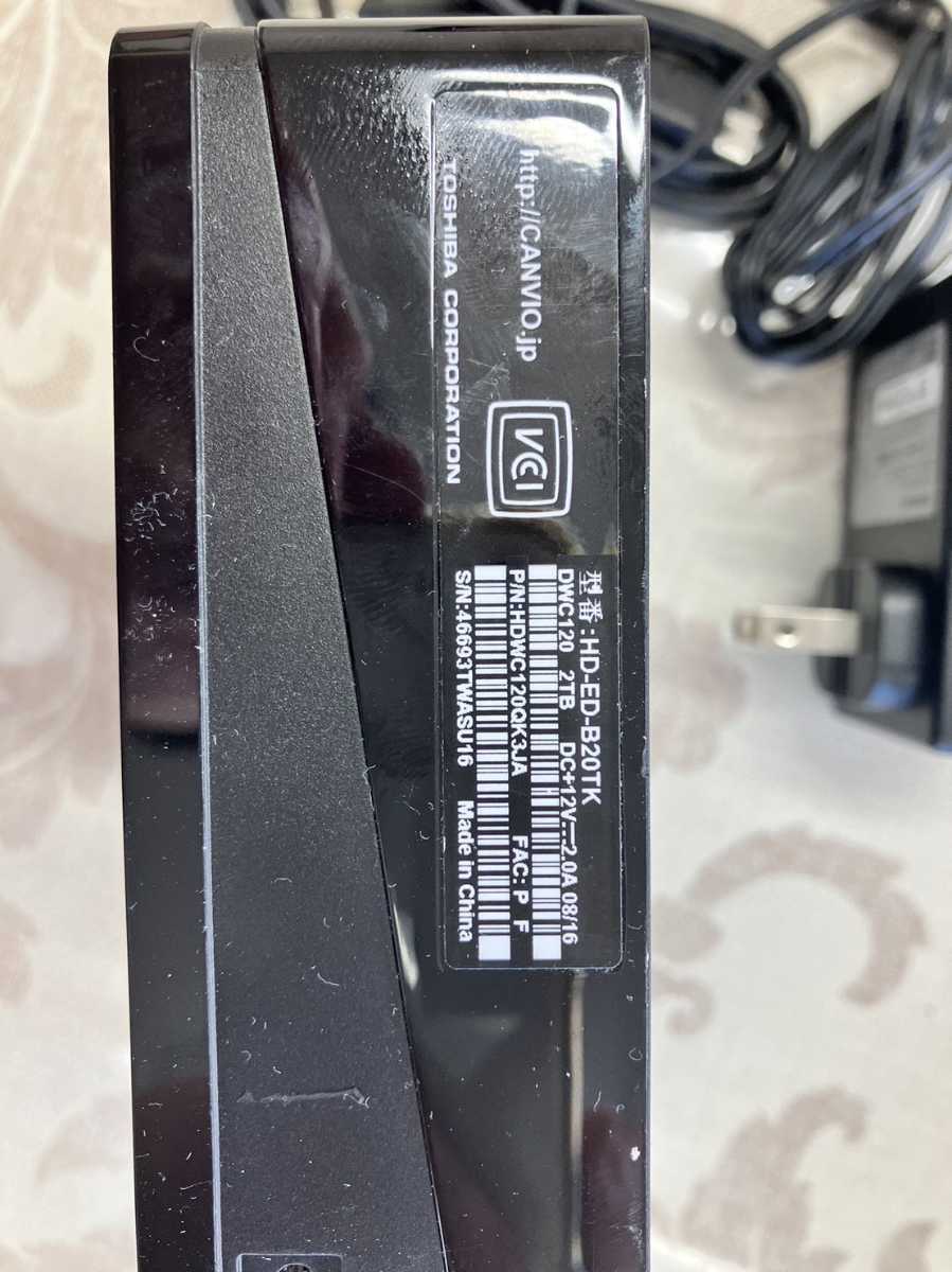 ジャンク扱い】HD-ED-B20TK 東芝 TOSHIBA 外付けハードディスク USB3.0