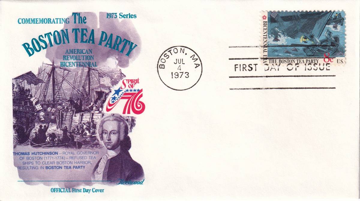 [FDC] Boston tea .. case (3)(1973 year )( America ) t3035