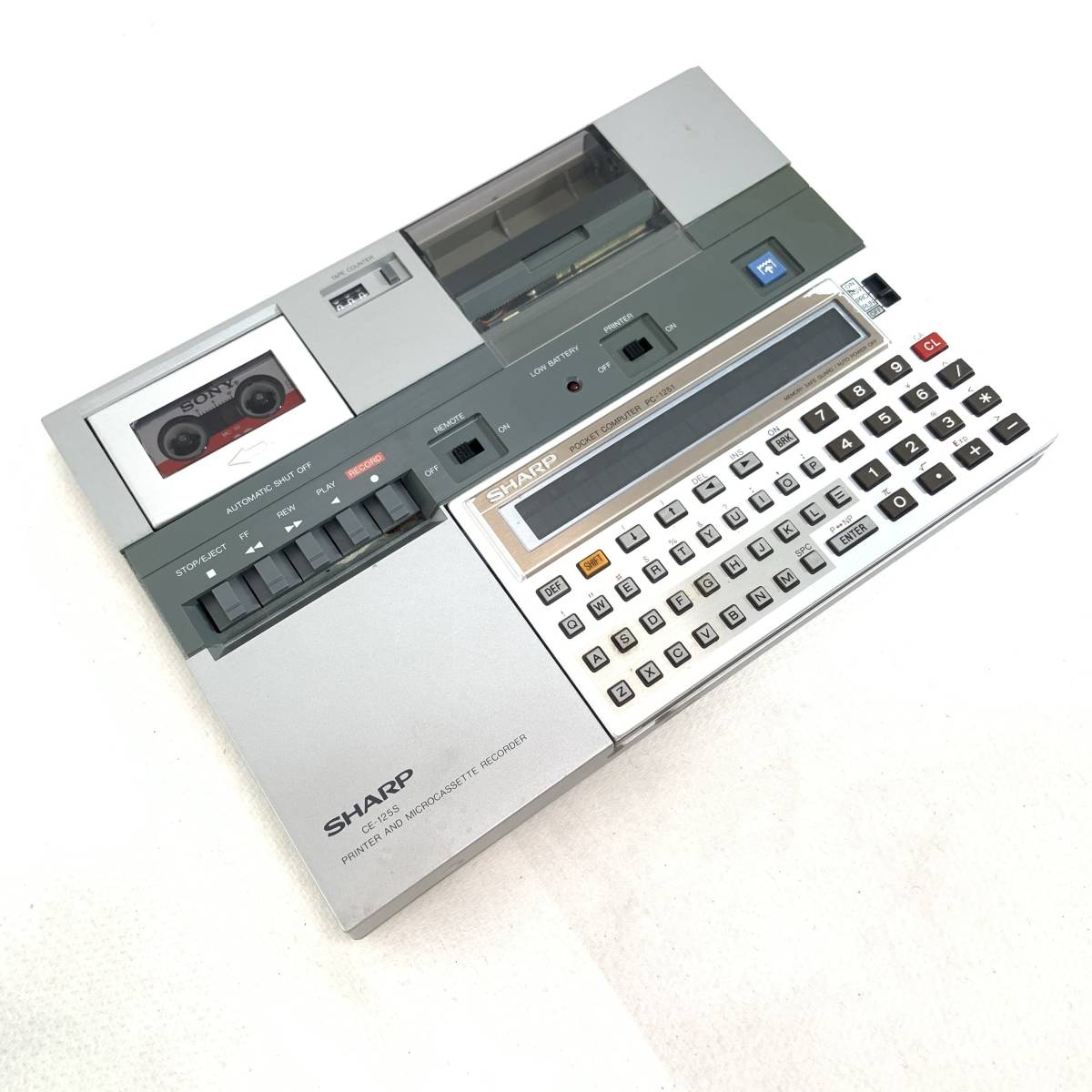 V Junk *SHARP sharp / карманный компьютер -/PC-1251/Printer and Microcassette Recorder/CE-125SV