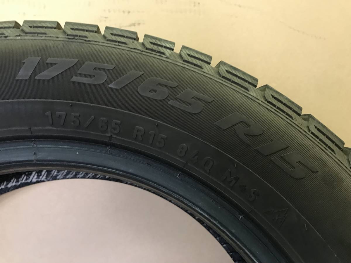 管0820-16　ICEASIMMETRICO 冬用タイヤ4本セット　スタッドレス　175/65R15 　2017年製　バリ山　フィット　アクア　キューブなど_画像3