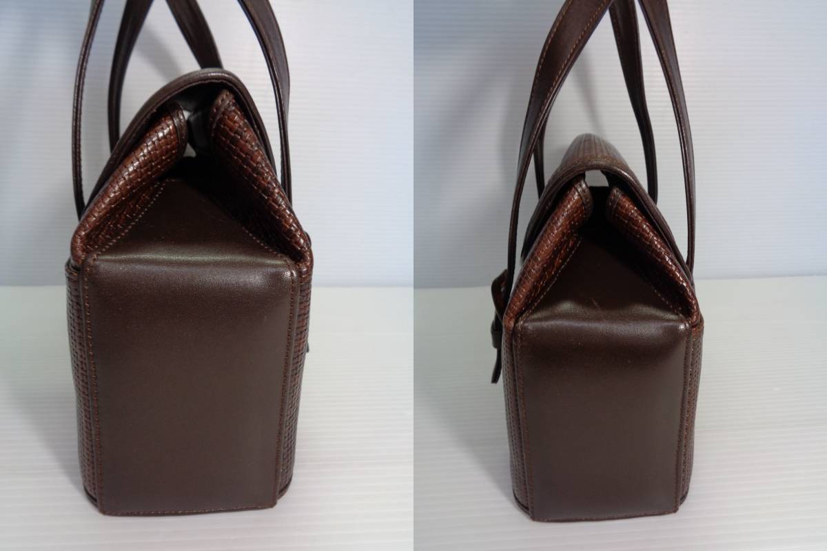 ☆MAKOCK M マロック ハンドバッグ ブラウン 茶色 革 P.A.T. ☆MAKOCK M マロック ハンドバッグ ブラウン 茶色 革 P.A.T.